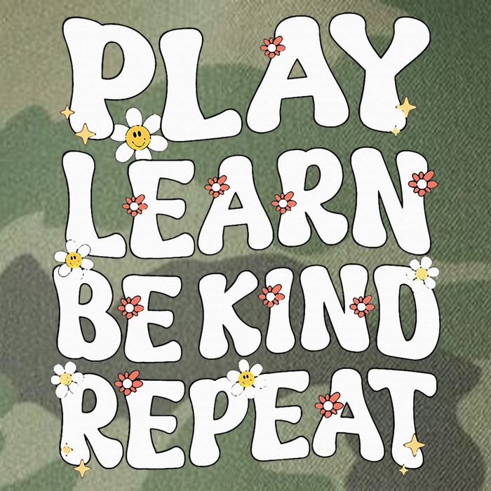 Play Learn Be Kind Repeat Groovy Unity Day Orange Teacher Legacy Tie Dye Trucker Hat
