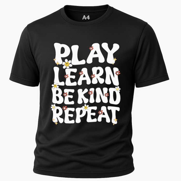 Play Learn Be Kind Repeat Groovy Unity Day Orange Teacher Performance Shirt