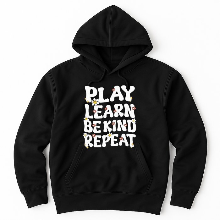 Play Learn Be Kind Repeat Groovy Unity Day Orange Teacher Hoodie