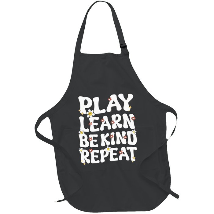 Play Learn Be Kind Repeat Groovy Unity Day Orange Teacher Apron