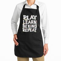 Play Learn Be Kind Repeat Groovy Unity Day Orange Teacher Apron