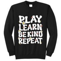Play Learn Be Kind Repeat Groovy Unity Day Orange Teacher Sweatshirt