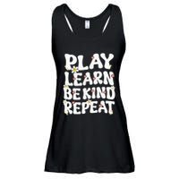 Play Learn Be Kind Repeat Groovy Unity Day Orange Teacher Ladies Essential Flowy Tank