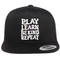 Play Learn Be Kind Repeat Groovy Unity Day Orange Teacher Flatbill Hat