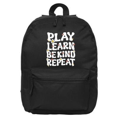 Play Learn Be Kind Repeat Groovy Unity Day Orange Teacher 16 in Basic Backpack
