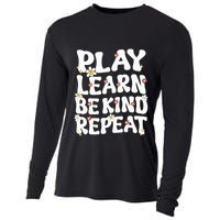 Play Learn Be Kind Repeat Groovy Unity Day Orange Teacher Cooling Performance Long Sleeve Crew