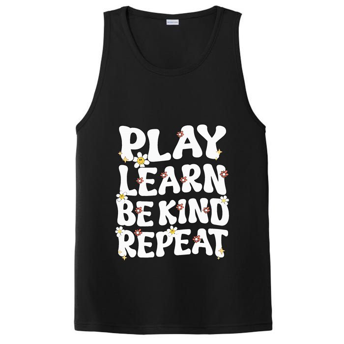 Play Learn Be Kind Repeat Groovy Unity Day Orange Teacher PosiCharge Competitor Tank