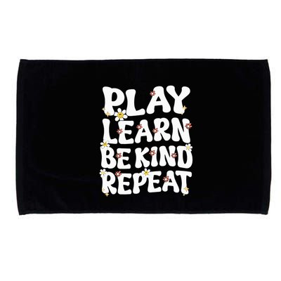Play Learn Be Kind Repeat Groovy Unity Day Orange Teacher Microfiber Hand Towel