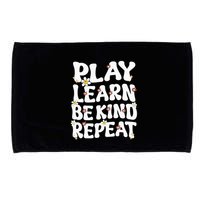 Play Learn Be Kind Repeat Groovy Unity Day Orange Teacher Microfiber Hand Towel