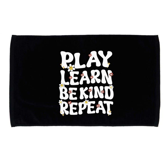 Play Learn Be Kind Repeat Groovy Unity Day Orange Teacher Microfiber Hand Towel