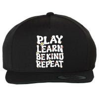 Play Learn Be Kind Repeat Groovy Unity Day Orange Teacher Wool Snapback Cap