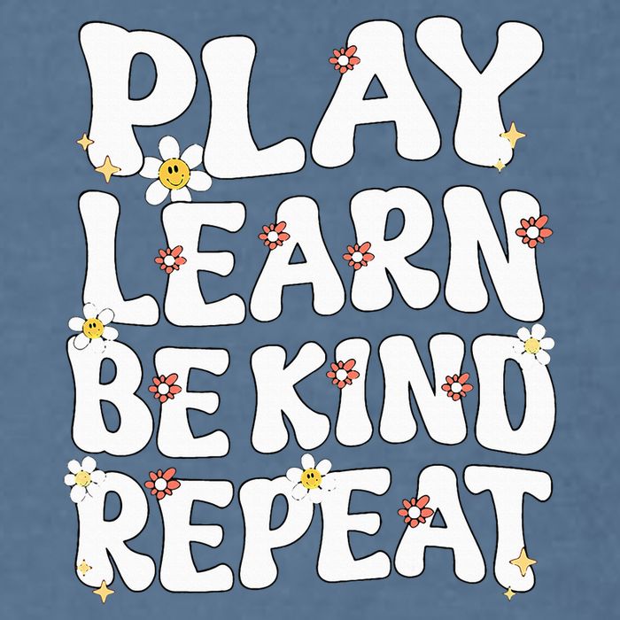 Play Learn Be Kind Repeat Groovy Unity Day Orange Teacher Garment-Dyed Sweatshirt