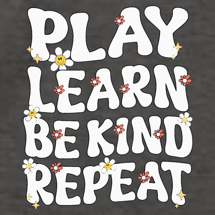 Play Learn Be Kind Repeat Groovy Unity Day Orange Teacher Vector Backpack