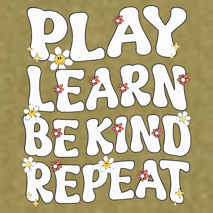 Play Learn Be Kind Repeat Groovy Unity Day Orange Teacher Garment-Dyed Women's Muscle Tee