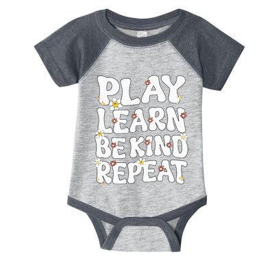 Play Learn Be Kind Repeat Groovy Unity Day Orange Teacher Infant Baby Jersey Bodysuit