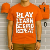 Play Learn Be Kind Repeat Groovy Unity Day Orange Teacher T-Shirt