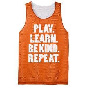 Play Learn Be Kind Repeat Unity Day Orange Anti Bullying Mesh Reversible Basketball Jersey Tank