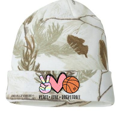 Peace Love Basketball Heart For Women Teens Tween Girls Meaningful Gift Kati Licensed 12" Camo Beanie