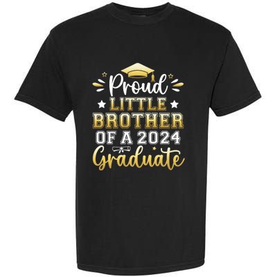 Proud Little Brother Of A 2024 Graduate Senior Graduation Garment-Dyed Heavyweight T-Shirt