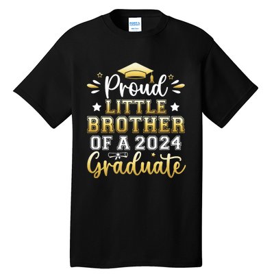 Proud Little Brother Of A 2024 Graduate Senior Graduation Tall T-Shirt