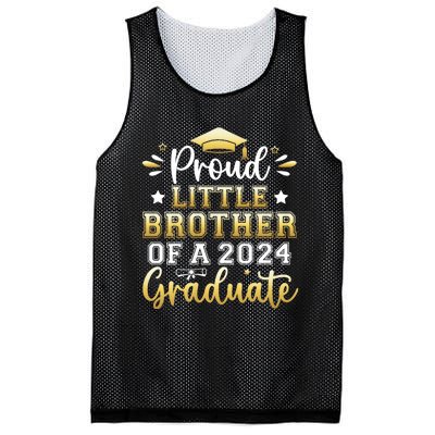 Proud Little Brother Of A 2024 Graduate Senior Graduation Mesh Reversible Basketball Jersey Tank