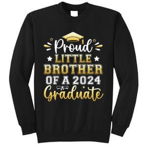 Proud Little Brother Of A 2024 Graduate Senior Graduation Tall Sweatshirt