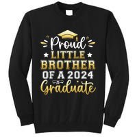 Proud Little Brother Of A 2024 Graduate Senior Graduation Tall Sweatshirt