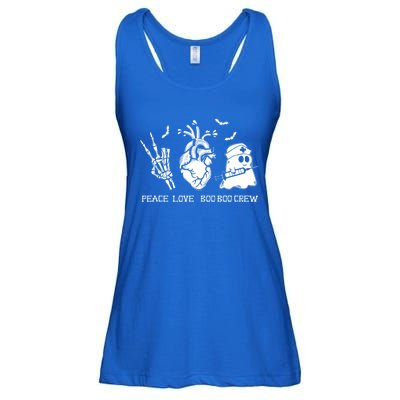 Peace Love Boo Boo Crew Lazy Halloween Skeleton Nurse Ghost Great Gift Ladies Essential Flowy Tank