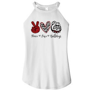 Peace Love Bulldogs Women's Perfect Tri Rocker Tank