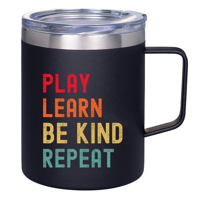 Play Learn Be Kind Repeat Unity Day No Bullies Kindness 12oz Stainless Steel Coffee Mug