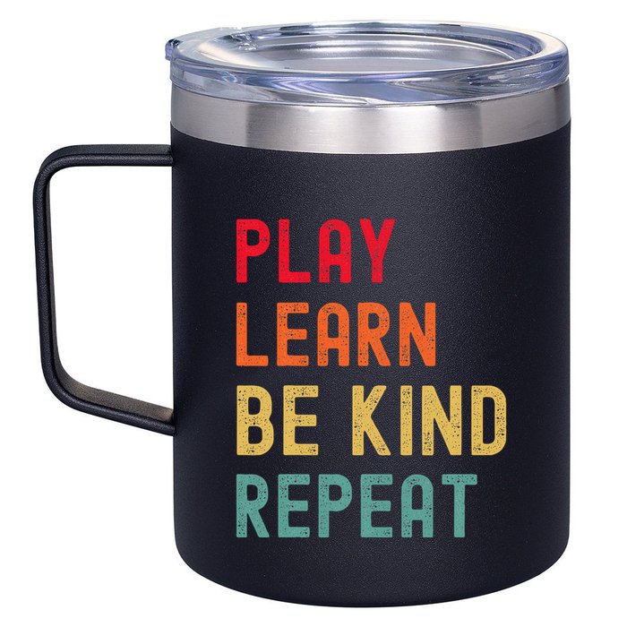 Play Learn Be Kind Repeat Unity Day No Bullies Kindness 12oz Stainless Steel Coffee Mug
