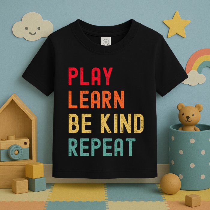 Play Learn Be Kind Repeat Unity Day No Bullies Kindness Toddler T-Shirt