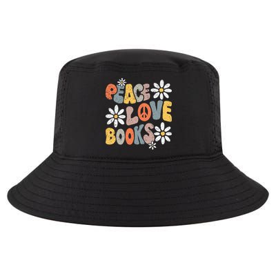Peace Love Books Groovy Bookworm Book Nerd Reading Teacher Cool Comfort Performance Bucket Hat