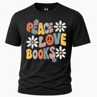 Peace Love Books Groovy Bookworm Book Nerd Reading Teacher Cooling Performance Crew T-Shirt