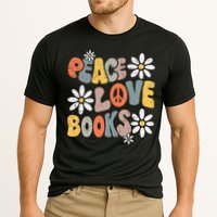 Peace Love Books Groovy Bookworm Book Nerd Reading Teacher Cooling Performance Crew T-Shirt