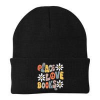 Peace Love Books Groovy Bookworm Book Nerd Reading Teacher Beanie