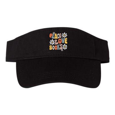 Peace Love Books Groovy Bookworm Book Nerd Reading Teacher Visor