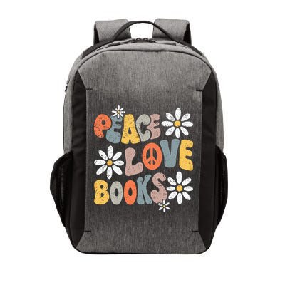 Peace Love Books Groovy Bookworm Book Nerd Reading Teacher Vector Backpack