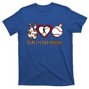 Peace Love Baseball Sports Player Lover Coach Graphic Gift T-Shirt