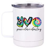 Peace Love Bowling Tie Dye Cute Bowling Lovers 12 oz Stainless Steel Tumbler Cup