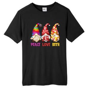 Peace Love Beer Funny Summer Gnomes Chillin With My Gnomies Cute Gift Tall Fusion ChromaSoft Performance T-Shirt