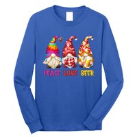 Peace Love Beer Funny Summer Gnomes Chillin With My Gnomies Cute Gift Long Sleeve Shirt