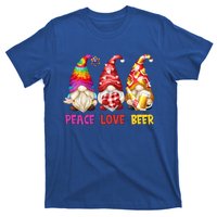 Peace Love Beer Funny Summer Gnomes Chillin With My Gnomies Cute Gift T-Shirt