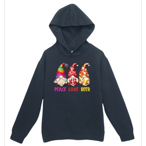 Peace Love Beer Funny Summer Gnomes Chillin With My Gnomies Cute Gift Urban Pullover Hoodie