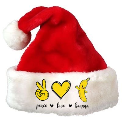 Peace Love Bananas Fresh Banana Gift Premium Christmas Santa Hat