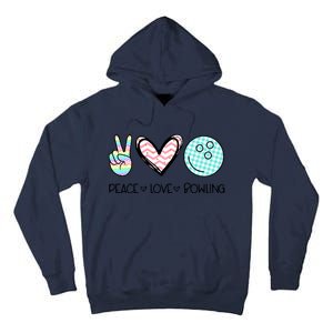 Peace Love Bowling Tall Hoodie