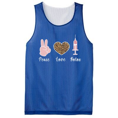 Peace Love Botox Nurse Injector Aesthetic Nursing Funny Gift Mesh Reversible Basketball Jersey Tank