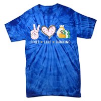 Peace Love Banking Banker Funny Gift Idea Gift Tie-Dye T-Shirt