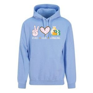 Peace Love Banking Banker Funny Gift Idea Gift Unisex Surf Hoodie