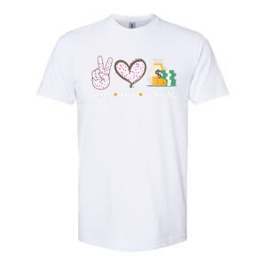 Peace Love Banking Banker Funny Gift Idea Gift Softstyle CVC T-Shirt